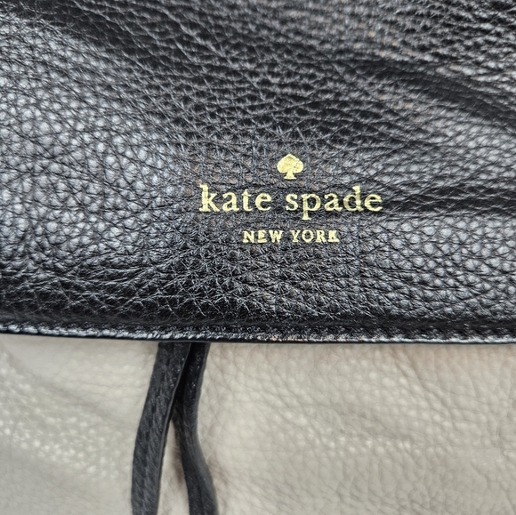 Kate‎ Spade Leila Pebble Leather Colorblock Light Pink & Black Backpack Women's - Picture 2 of 13